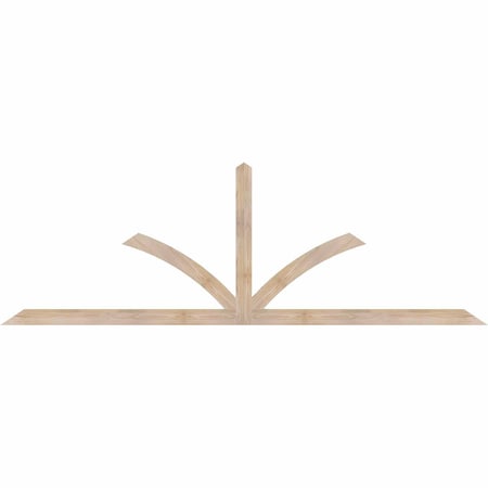 Ekena Millwork Richland Smooth Timber Gable Bracket, Douglas Fir, 108"W x 36"H x 1 1/2"D x 3 1/2"F, 8/12 Pitch GBW108X36X0204RIC00SDF